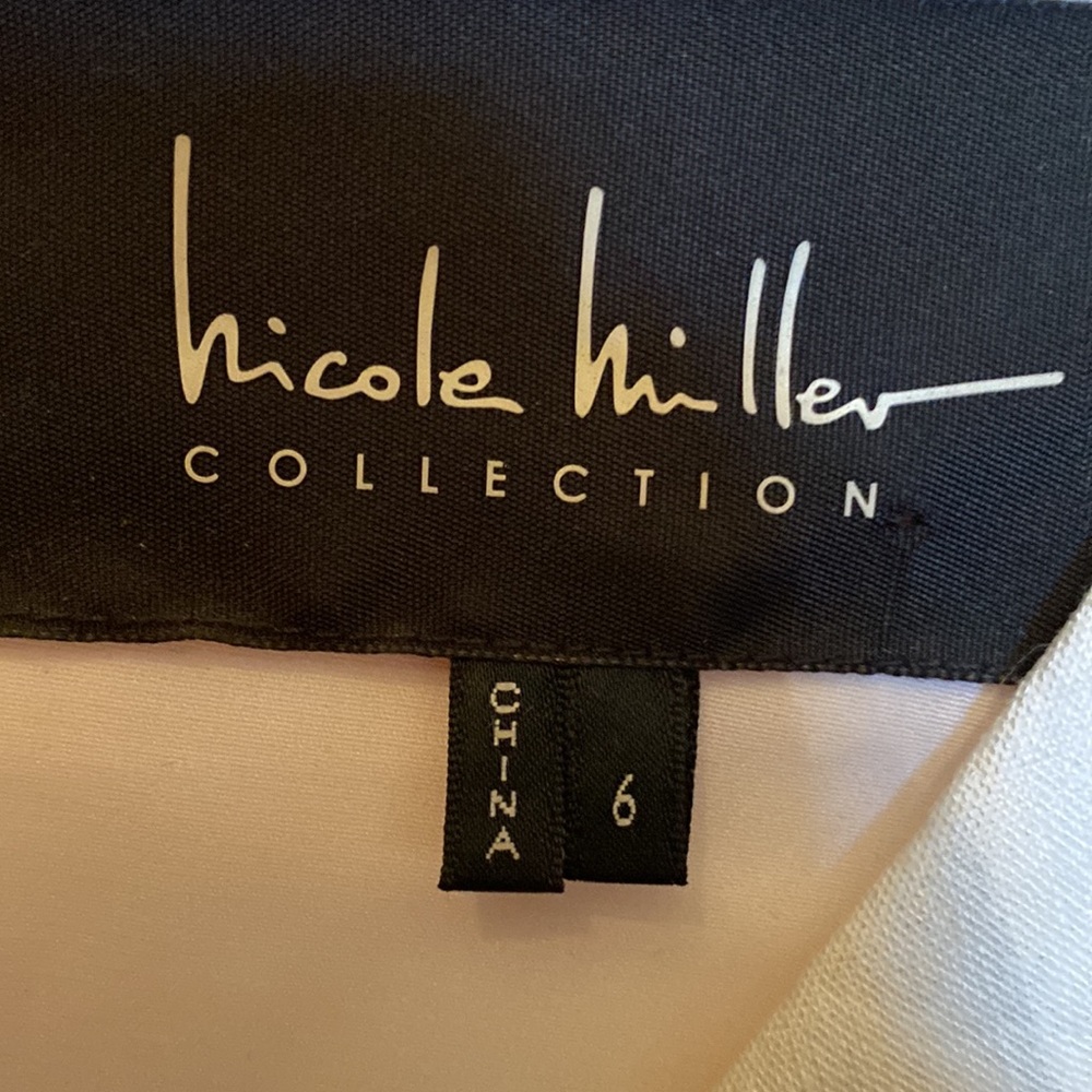 Nicole Miller white cap sleeve dress - Picture 2 of 2